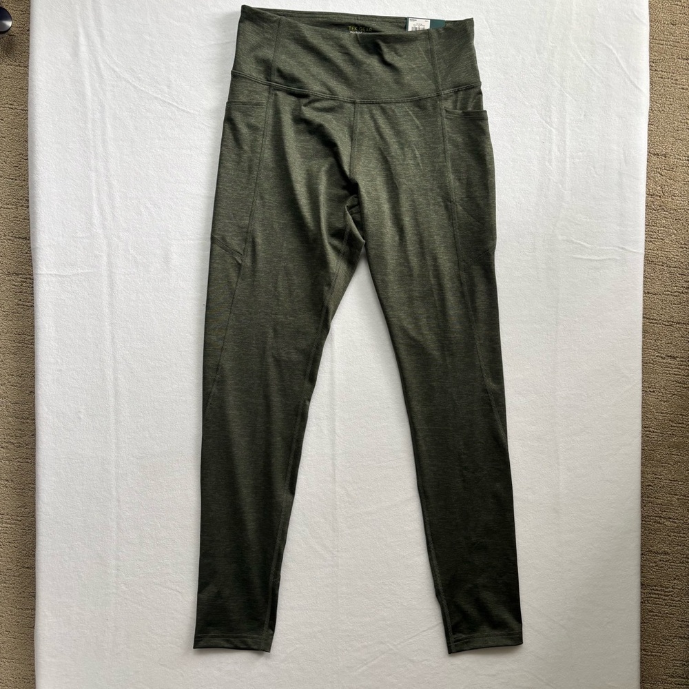 Tek Gear Dark Green Leggings size L - Picture 2 of 6
